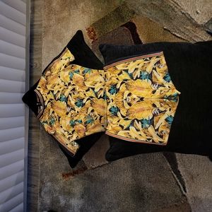 Jealous Tomato Yellow Leaf Print Set